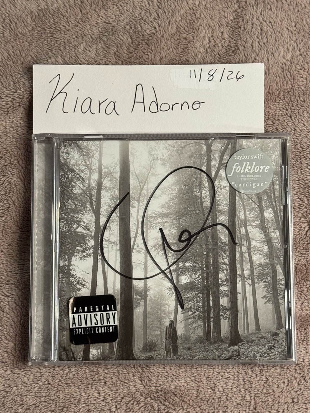 Taylor Swift Folklore Signed CD